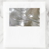 Isolatoren van helder glas rechthoekige sticker (Tas)