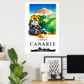 Isole,Canarie,reisposter Poster (Thuiskantoor)