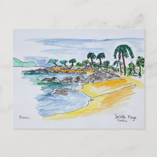 Isolella Beach, Ajaccio   Corsica, Frankrijk Briefkaart