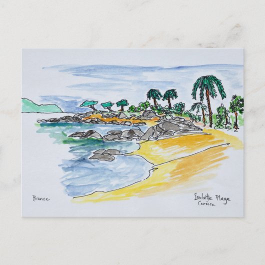 Isolella Beach, Ajaccio | Corsica, Frankrijk Briefkaart (Voorkant)