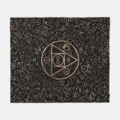 Isolerend stenen symbool 2 van Filosoof Fleece Deken (Voorkant (Horizontaal))