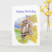 Isolerende vogelkaart kaart (Gele Bloem)