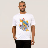 Isometric Business Data Analytics Laptop T-shirt (Voorkant volledig)