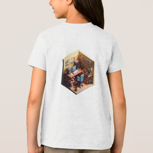 "Isometric Programmer Tattoo Studio Cube T-shirt (Achterkant)