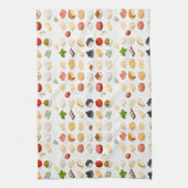 Isometric seamless pattern of various cheeses theedoek (Verticaal)