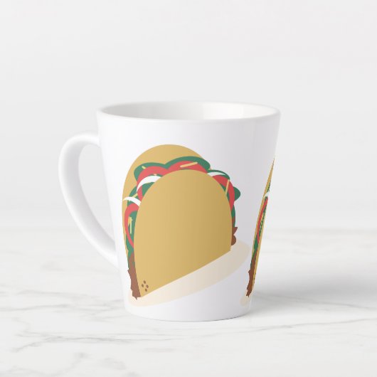 Isometric Tacos Shell Food Restaurant Latte Mok (Linkerhoek)