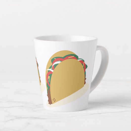Isometric Tacos Shell Food Restaurant Latte Mok (Rechterhoek)