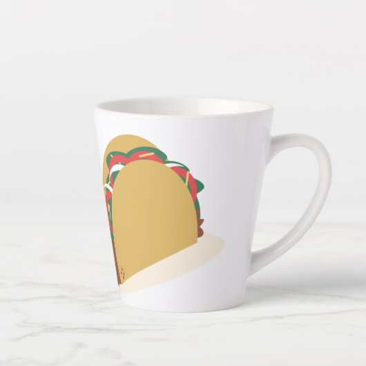 Isometric Tacos Shell Food Restaurant Latte Mok (Rechts)