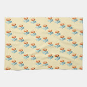 Isometric view of beach chairs and umbrellas theedoek (Horizontaal)