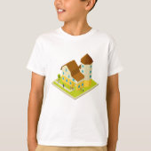 Isometrisch appartementsgebouw t-shirt (Voorkant)