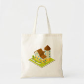 Isometrisch appartementsgebouw tote bag (Voorkant)