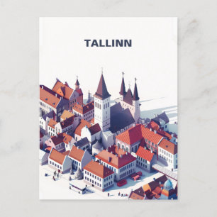 Isometrisch Briefkaart van Tallinn