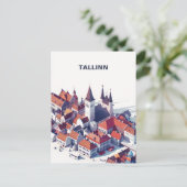 Isometrisch Briefkaart van Tallinn (Staand voorkant)