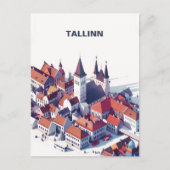 Isometrisch Briefkaart van Tallinn (Voorkant)