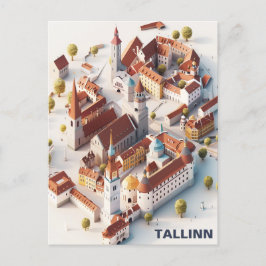 Isometrisch Briefkaart van Tallinn