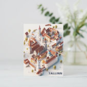 Isometrisch Briefkaart van Tallinn (Staand voorkant)