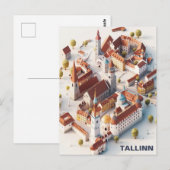 Isometrisch Briefkaart van Tallinn (Voorkant / Achterkant)