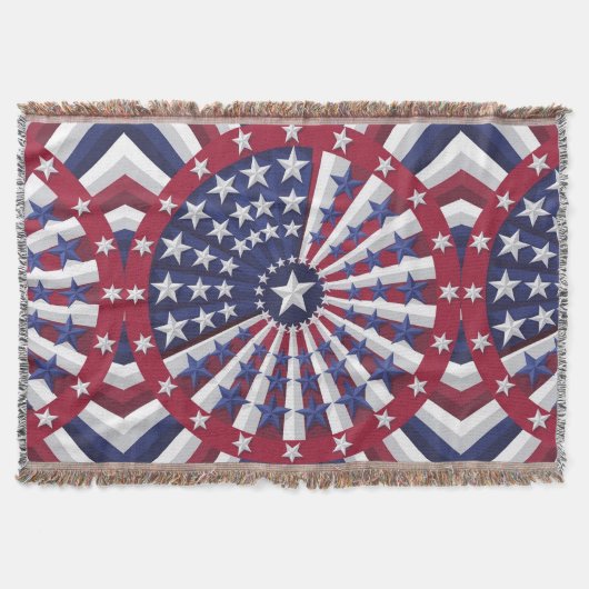 Isometrisch VS-vlagpatroon Deken (Voorkant)