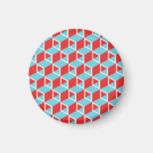 Isometrische blokjes: kleurrijke  achtergrond. magneet