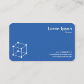 Isometrische Cube Motif - Blauwdruk (beide zijden) Visitekaartje (Achterkant)