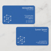 Isometrische Cube Motif - Blauwdruk (beide zijden) Visitekaartje (Voorkant / Achterkant)