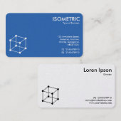 Isometrische Cube Motif - Blauwdruk Visitekaartje (Voorkant / Achterkant)