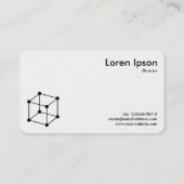Isometrische Cube Motif - Oranje/wit Visitekaartje (Achterkant)
