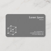 Isometrische Cube Motif - Rood/Grijs Visitekaartje (Achterkant)