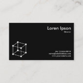 Isometrische Cube Motif - White/Black Visitekaartje (Achterkant)