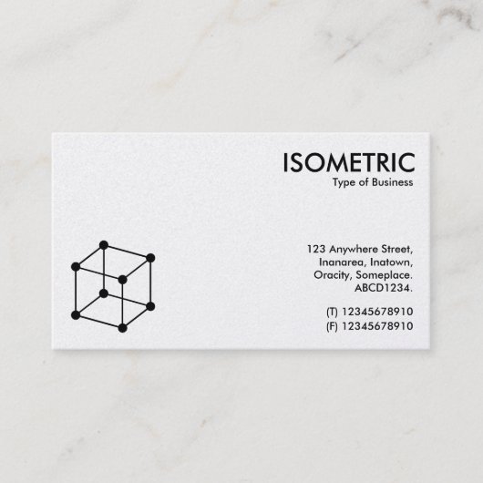Isometrische Cube Motif - White/Black Visitekaartje (Voorkant)