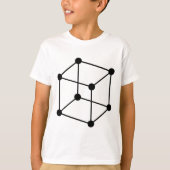 Isometrische Cube Motif - Zwart T-shirt (Voorkant)