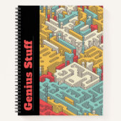 Isometrische geniale Abstracte geometrie Notitieboek (Voorkant)