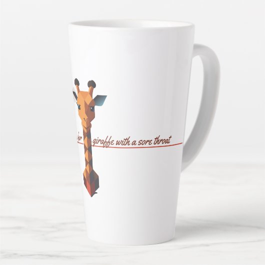 Isometrische Giraffe Latte Mok (Rechterhoek)