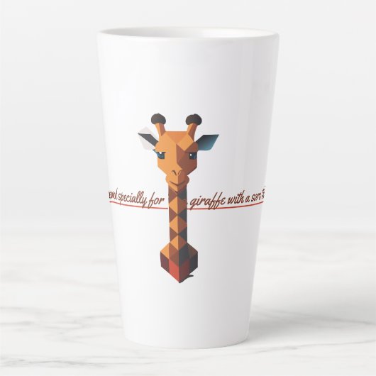 Isometrische Giraffe Latte Mok (Voorkant)