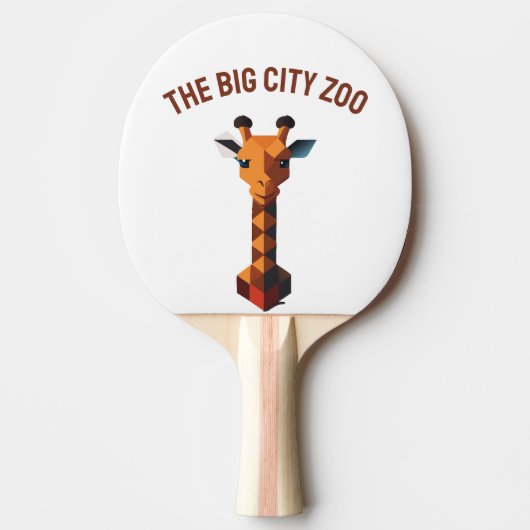 Isometrische Giraffe Tafeltennisbatje (Voorkant)