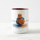 Isometrische houten eend mok (Midden)