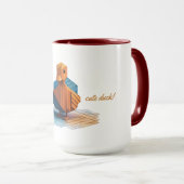 Isometrische houten eend mok (Voorkant rechts)