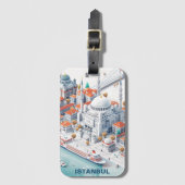 Isometrische Istanbul Travel Bagagelabel (Voorkant (verticaal))