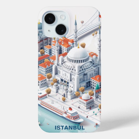 Isometrische Istanbul Travel Case-Mate iPhone Case (Achterkant)