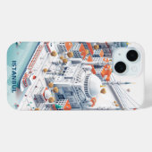 Isometrische Istanbul Travel Case-Mate iPhone Case (Achterkant (horizontaal))