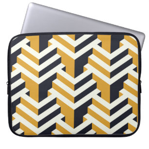 Isometrische naadloze patternart, deco, patroon, n laptop sleeve