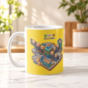 Isometrische Packing Factory Tycoon Game Mok