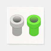 Isometrische pijpen Papieren servetten (Voorkant)