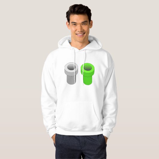 Isometrische Pipes Mannen Hoodie (Voorkant volledig)