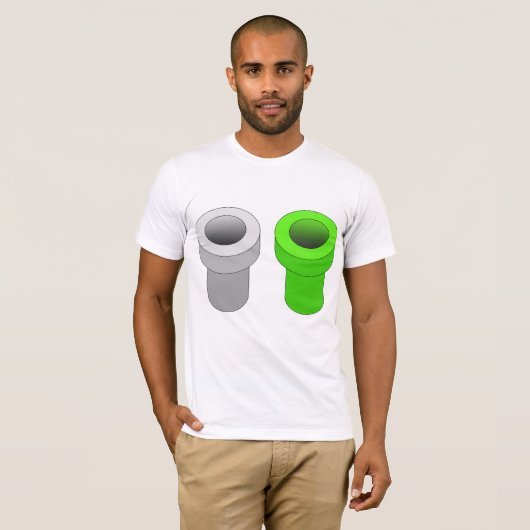 Isometrische Pipes Mannen T-shirt (Voorkant volledig)