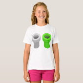 Isometrische Pipes Meisjes T-shirt (Voorkant volledig)