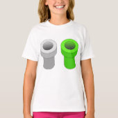 Isometrische Pipes Meisjes T-shirt (Voorkant)