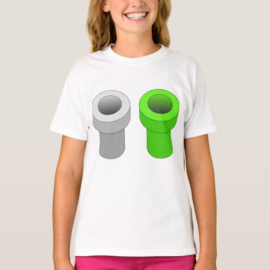 Isometrische Pipes Meisjes T-shirt (Voorkant)