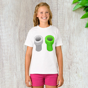 Isometrische Pipes Meisjes T-shirt