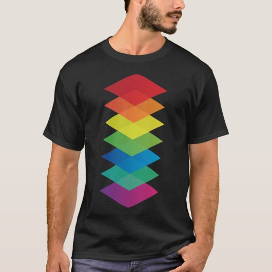Isometrische regenboog T-Shirt (Voorkant)